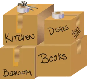 Illustration of labeled moving boxes