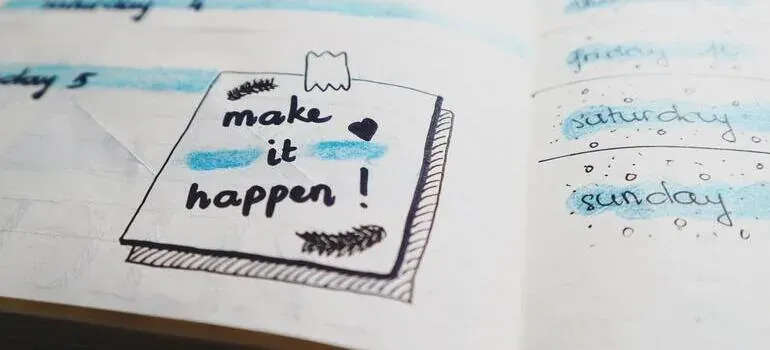 Planner with make it happen note