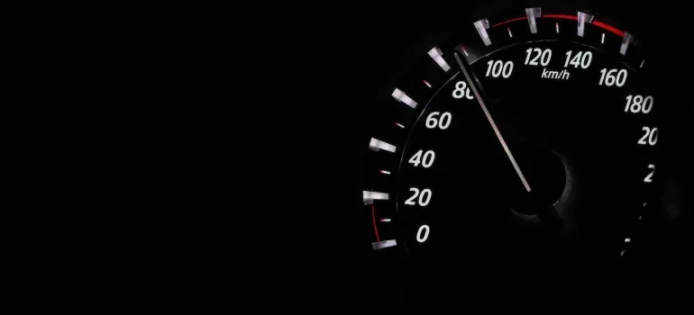 Car speedometer in the dark