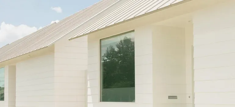 White modern house exterior