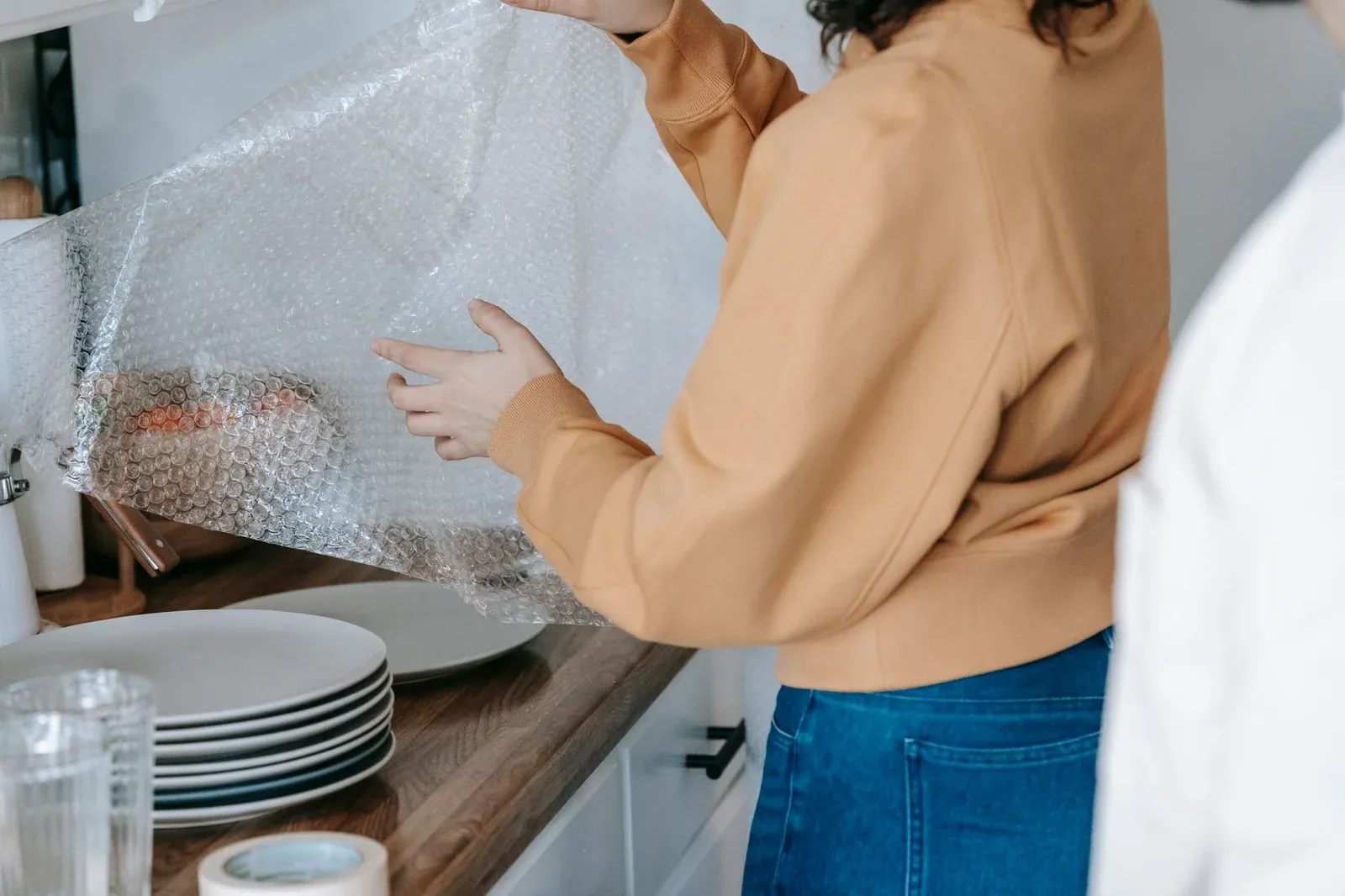 Fragile items wrapped and packed in boxes for a New Jersey move