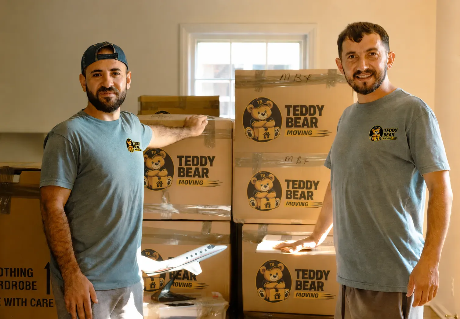 Professional packing with boxes and materials